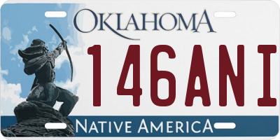 OK license plate 146ANI