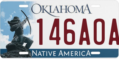 OK license plate 146AOA