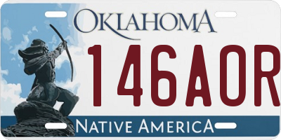 OK license plate 146AOR