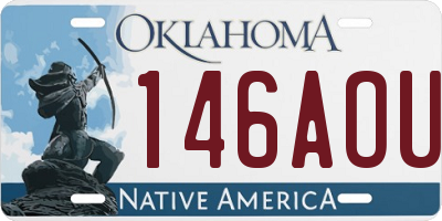 OK license plate 146AOU