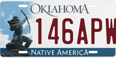 OK license plate 146APW