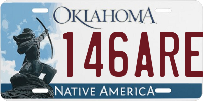 OK license plate 146ARE