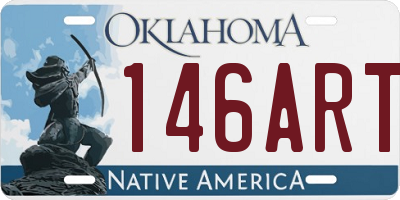 OK license plate 146ART