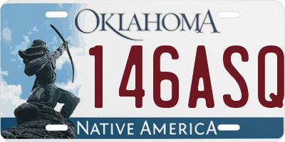 OK license plate 146ASQ