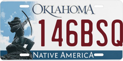 OK license plate 146BSQ