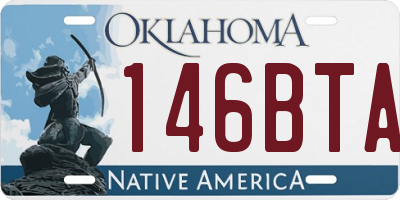 OK license plate 146BTA