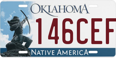 OK license plate 146CEF
