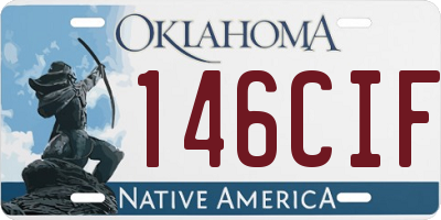 OK license plate 146CIF