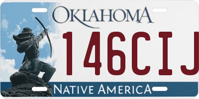 OK license plate 146CIJ
