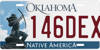 OK license plate 146DEX