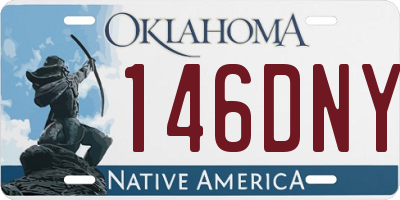 OK license plate 146DNY