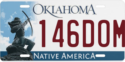 OK license plate 146DOM