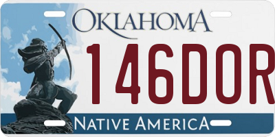 OK license plate 146DOR