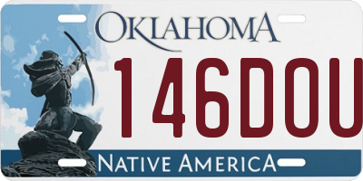 OK license plate 146DOU