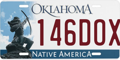 OK license plate 146DOX