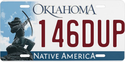 OK license plate 146DUP