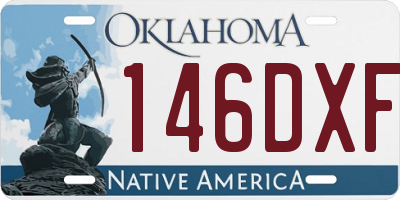 OK license plate 146DXF