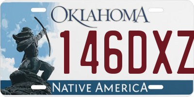 OK license plate 146DXZ