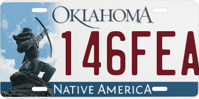 OK license plate 146FEA