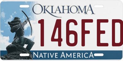 OK license plate 146FED