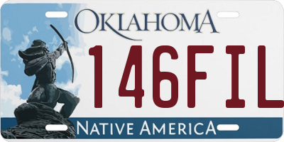 OK license plate 146FIL