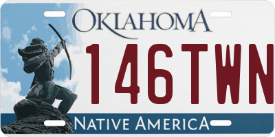 OK license plate 146TWN