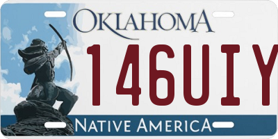 OK license plate 146UIY