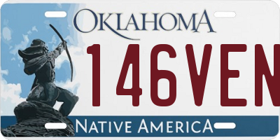 OK license plate 146VEN