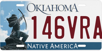 OK license plate 146VRA
