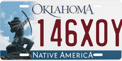 OK license plate 146XOY