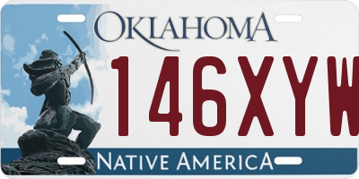 OK license plate 146XYW