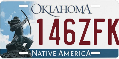 OK license plate 146ZFK