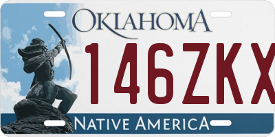 OK license plate 146ZKX
