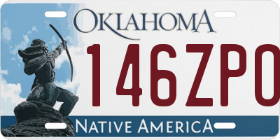 OK license plate 146ZPO