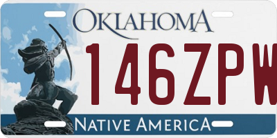OK license plate 146ZPW