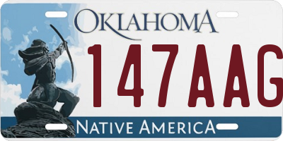 OK license plate 147AAG