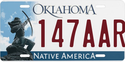 OK license plate 147AAR