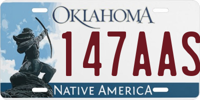 OK license plate 147AAS