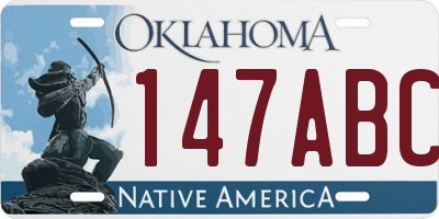 OK license plate 147ABC