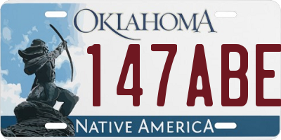 OK license plate 147ABE