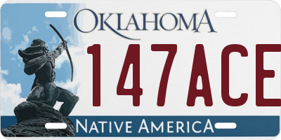 OK license plate 147ACE