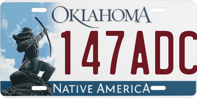 OK license plate 147ADC