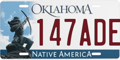 OK license plate 147ADE