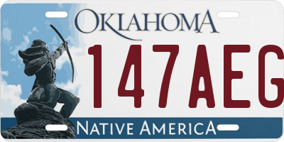 OK license plate 147AEG