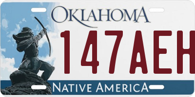 OK license plate 147AEH