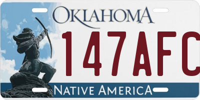 OK license plate 147AFC