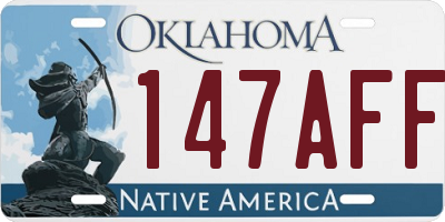 OK license plate 147AFF