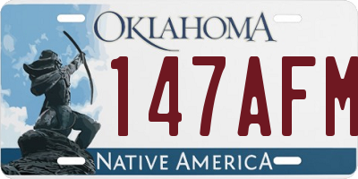 OK license plate 147AFM