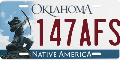 OK license plate 147AFS