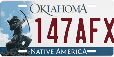 OK license plate 147AFX